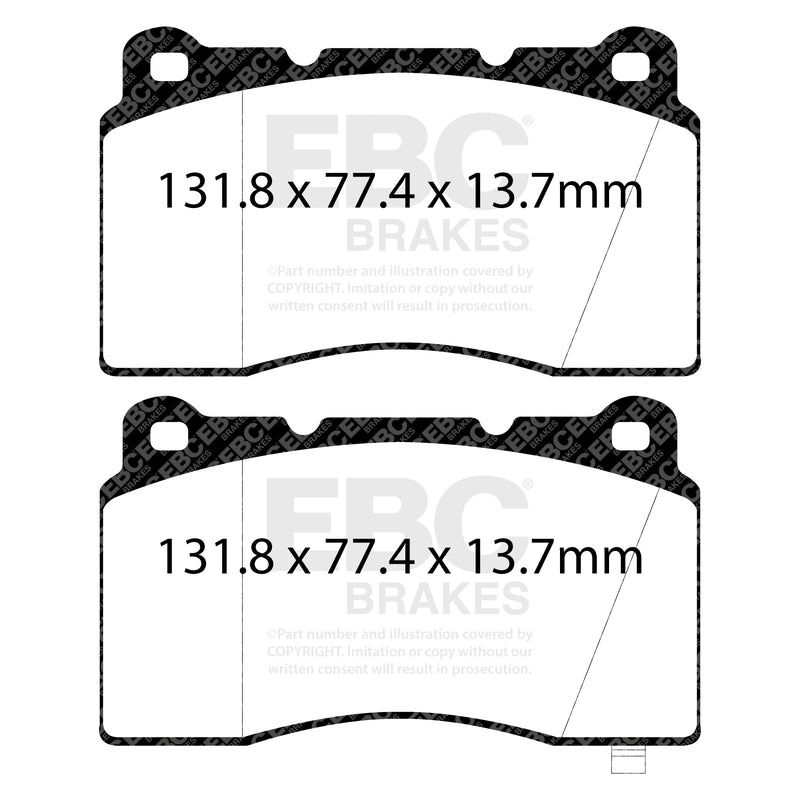 EBC DP32147C product-specific pad shape illustration