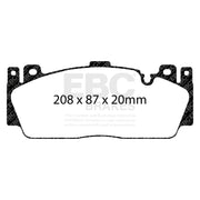 EBC DP32148C product-specific pad shape illustration