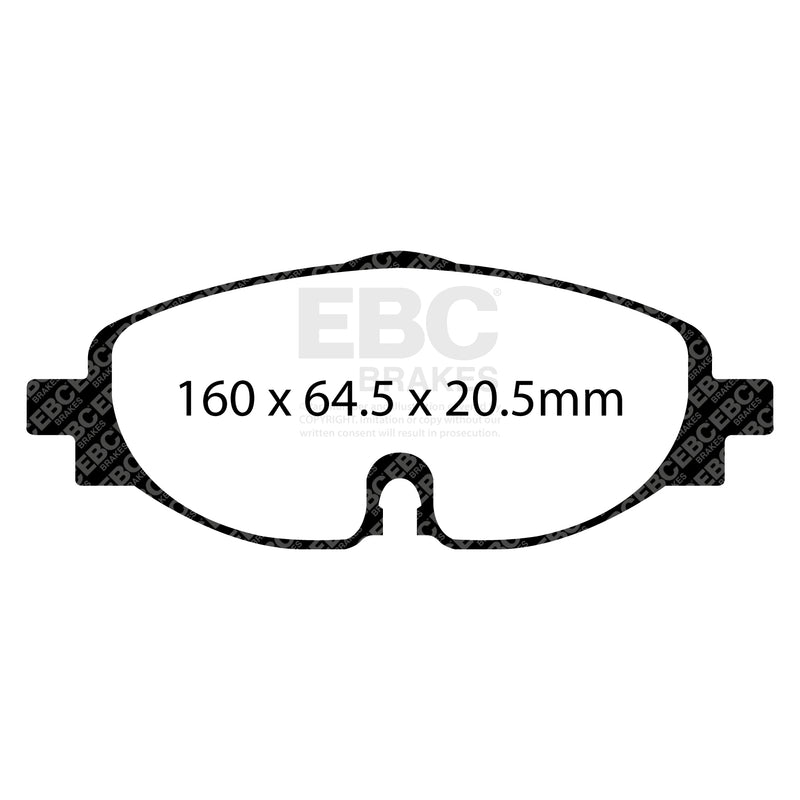 EBC DPX2150 product-specific pad shape illustration