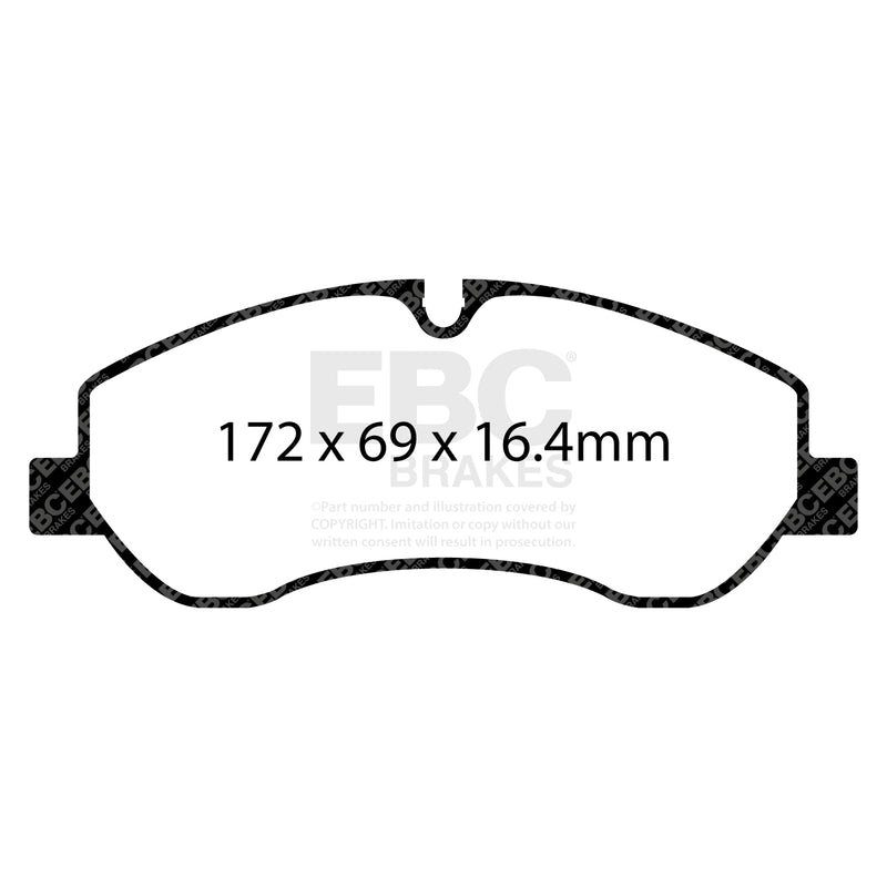 EBC DP42151R product-specific pad shape illustration