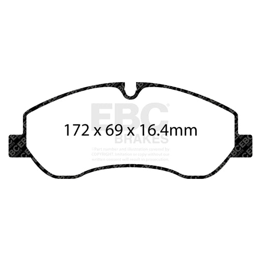 EBC DPX2151 product-specific pad shape illustration