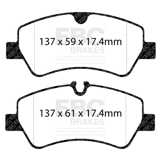 EBC DP42152R product-specific pad shape illustration