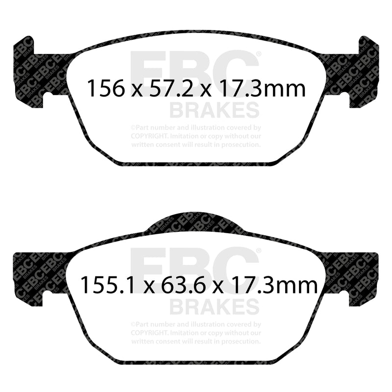EBC DP22154 product-specific pad shape illustration
