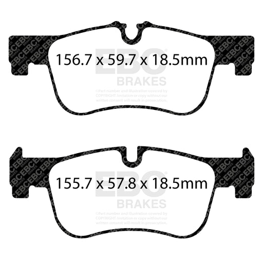 EBC DPX2155 product-specific pad shape illustration