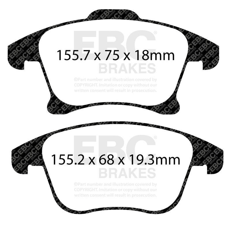 EBC DPX2159 product-specific pad shape illustration