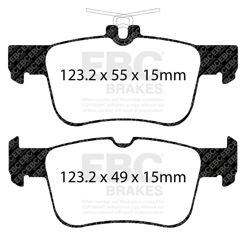 EBC DPX2160 product-specific pad shape illustration