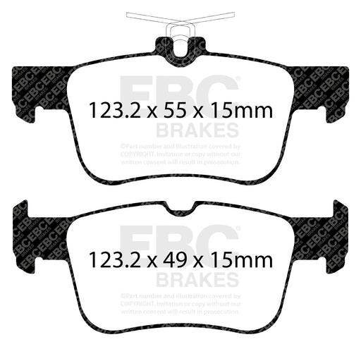 EBC DPX2160 product-specific pad shape illustration