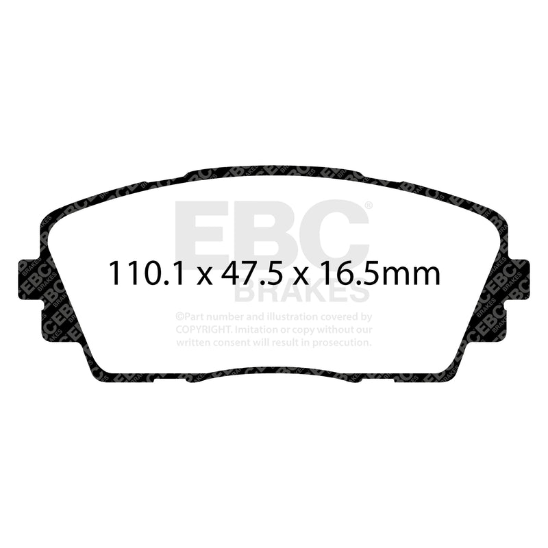 EBC DPX2163 product-specific pad shape illustration