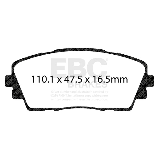 EBC DPX2163 product-specific pad shape illustration