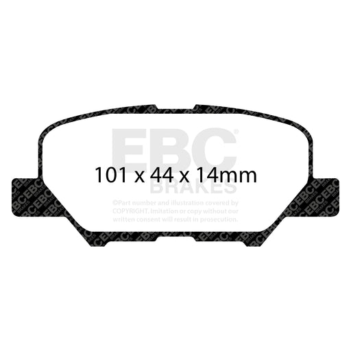 EBC DPX2171 product-specific pad shape illustration