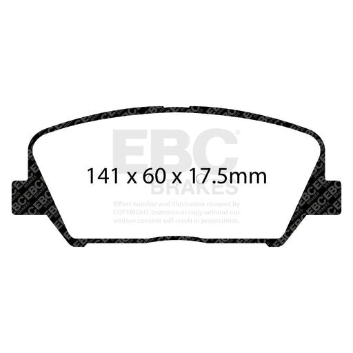 EBC DPX2172 product-specific pad shape illustration