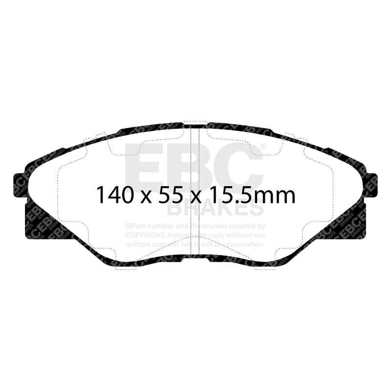EBC DPX2175 product-specific pad shape illustration