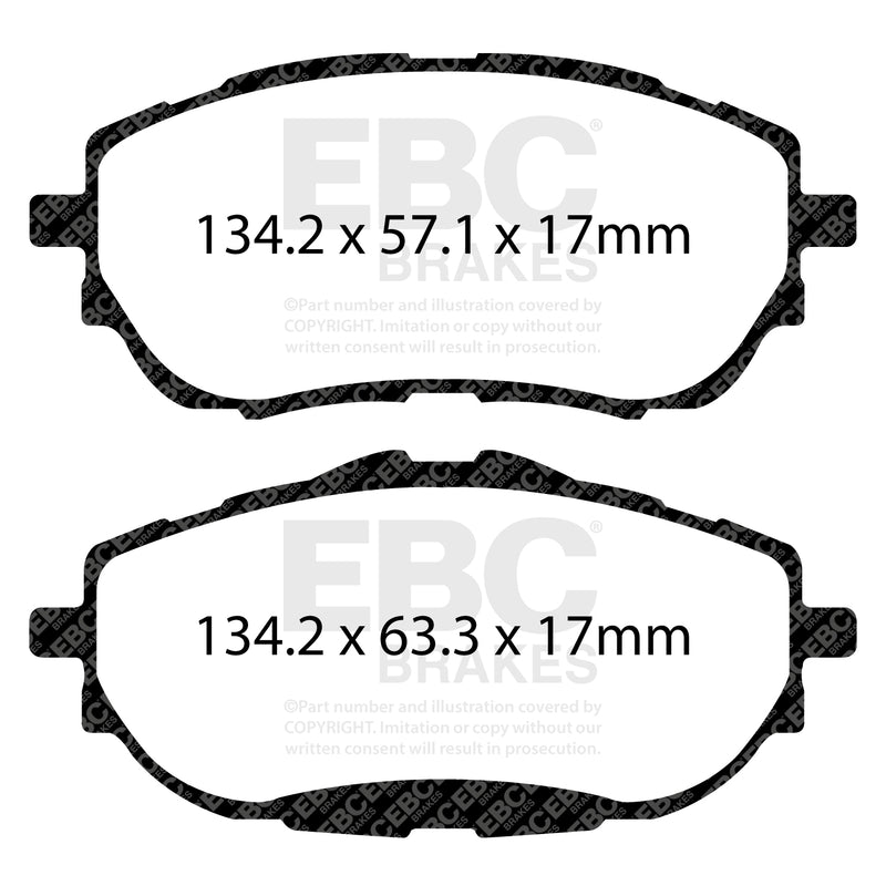 EBC DPX2176 product-specific pad shape illustration