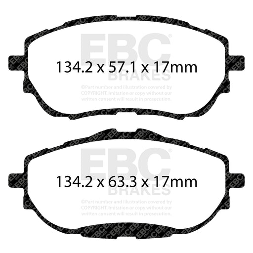 EBC DPX2176 product-specific pad shape illustration