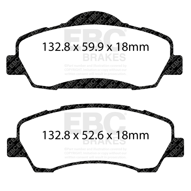 EBC DPX2177 product-specific pad shape illustration