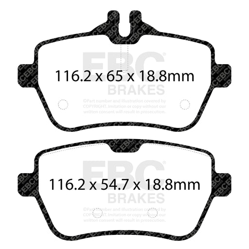 EBC DP32180C product-specific pad shape illustration
