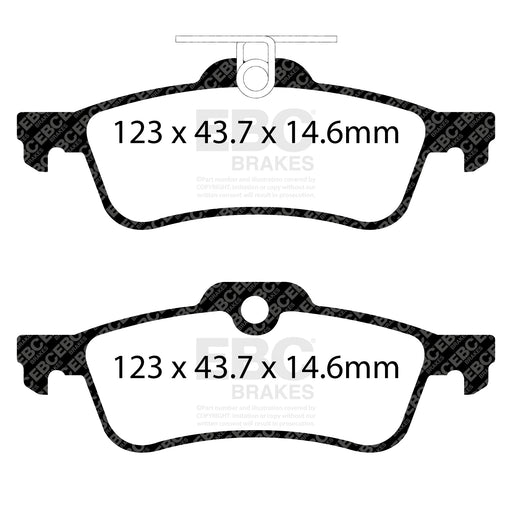 EBC DP22181 product-specific pad shape illustration