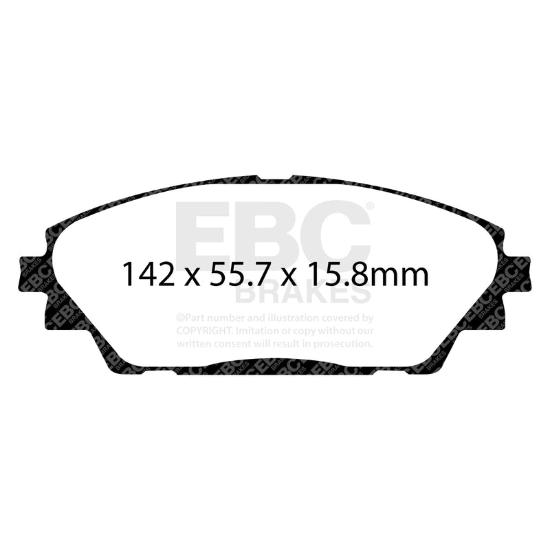 EBC DPX2185 product-specific pad shape illustration
