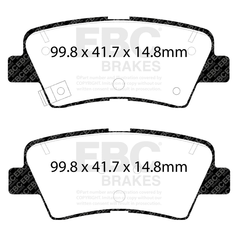 EBC DP42188R product-specific pad shape illustration