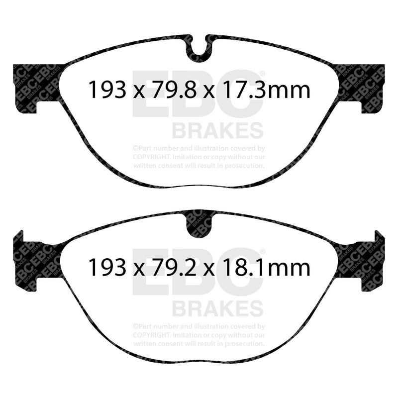 EBC DP42191R product-specific pad shape illustration