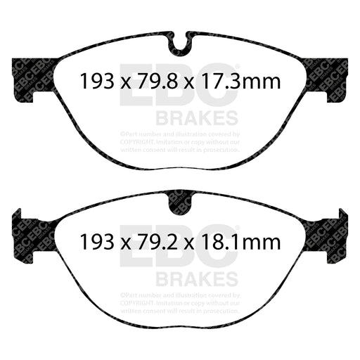EBC DP42191R product-specific pad shape illustration