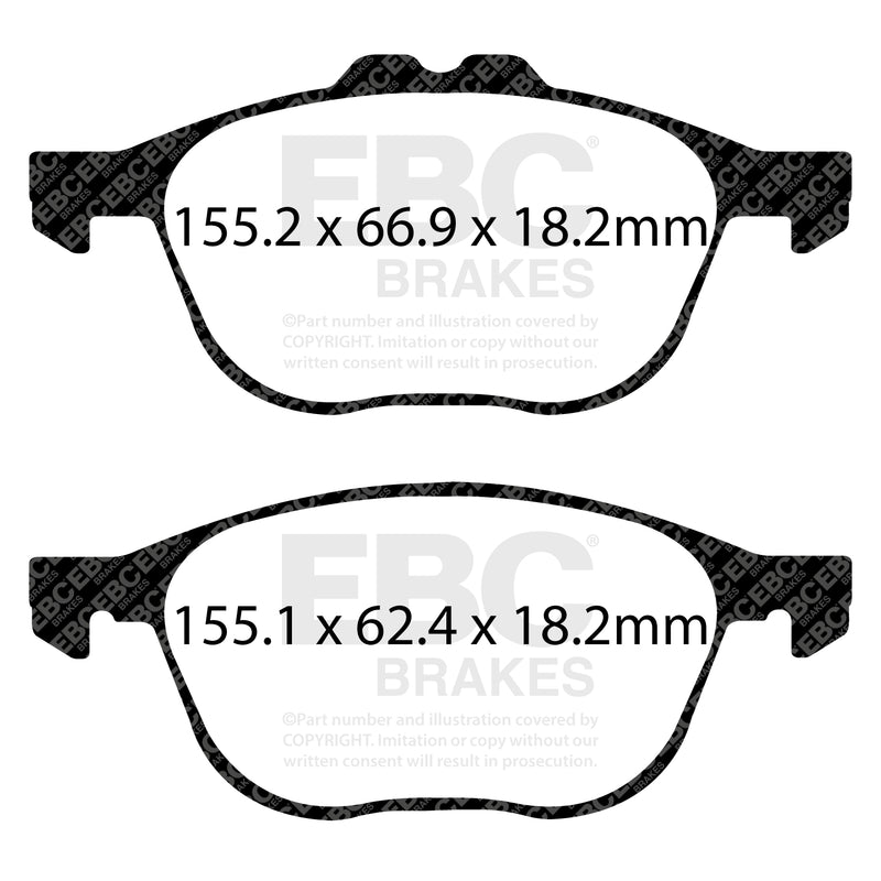 EBC DPX2194 product-specific pad shape illustration