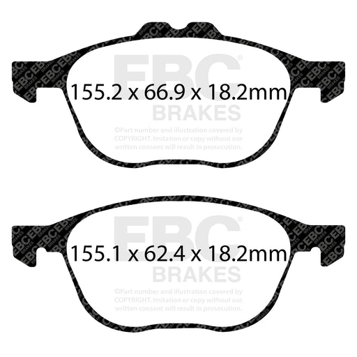 EBC DPX2194 product-specific pad shape illustration