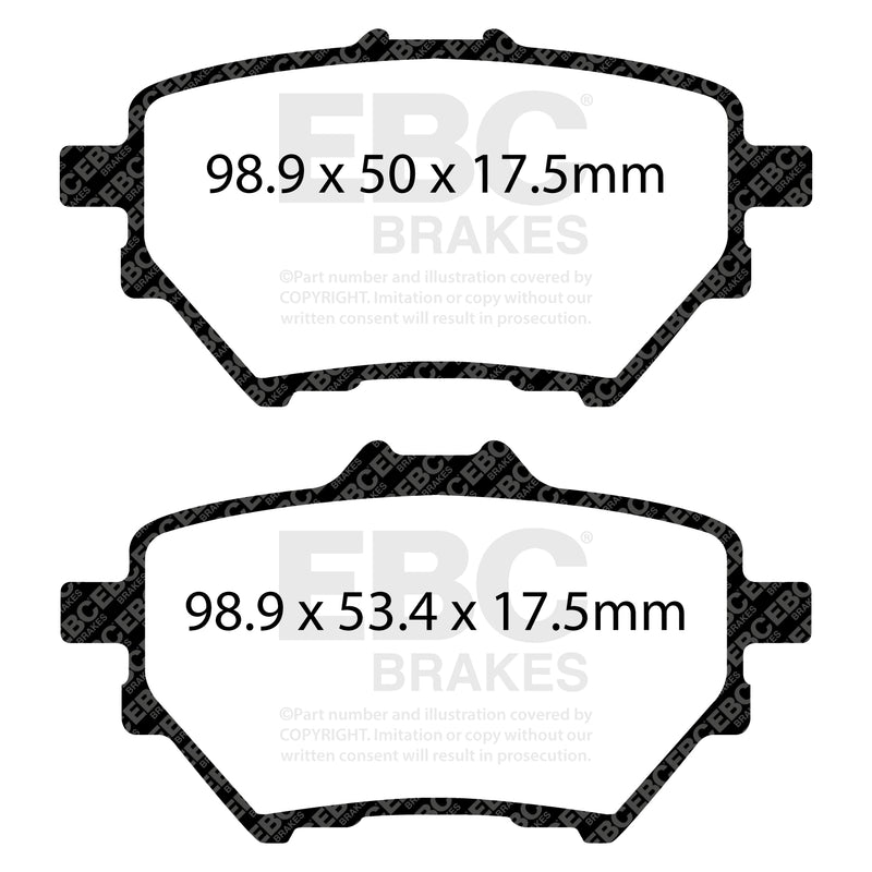 EBC DP42196R product-specific pad shape illustration