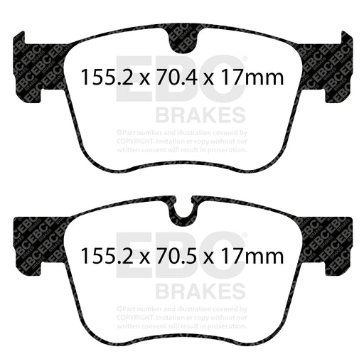 EBC DP22198 product-specific pad shape illustration
