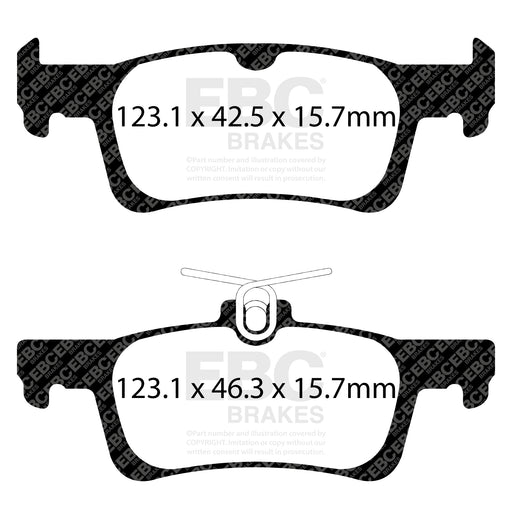 EBC DP22199 product-specific pad shape illustration