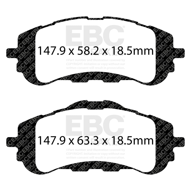EBC DP42200R product-specific pad shape illustration