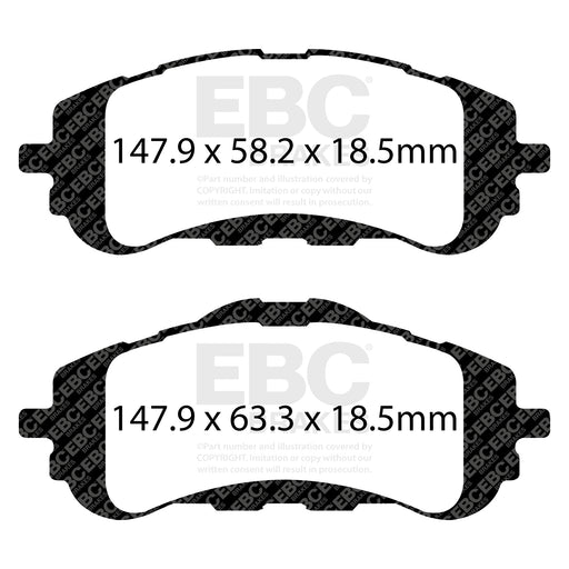 EBC DP42200R product-specific pad shape illustration