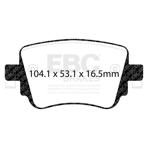 EBC DP22201 product-specific pad shape illustration
