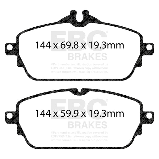 EBC DP42208R product-specific pad shape illustration
