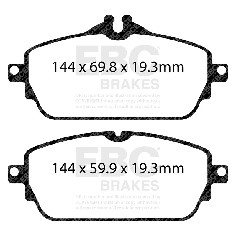 EBC DPX2208 product-specific pad shape illustration