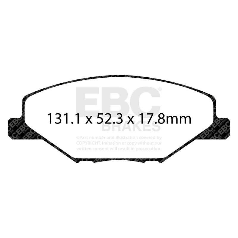 EBC DPX2211 product-specific pad shape illustration