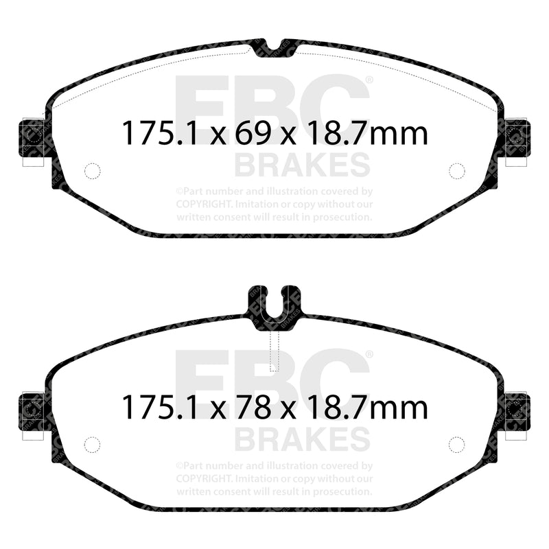 EBC DP32214C product-specific pad shape illustration