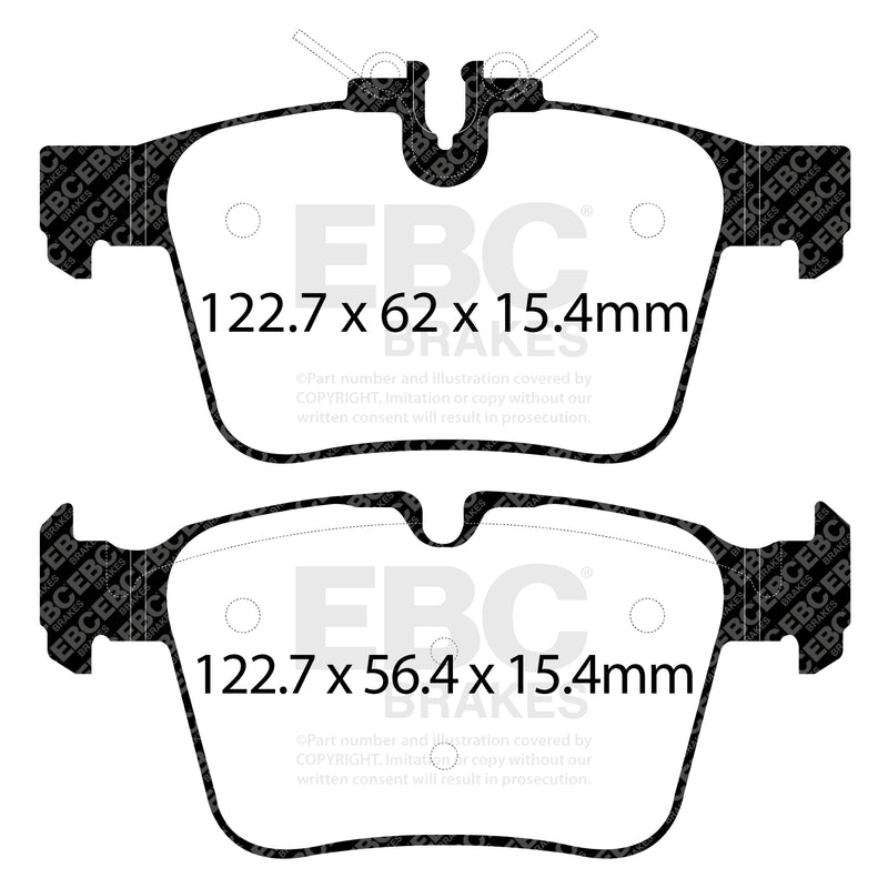 EBC DPX2215 product-specific pad shape illustration