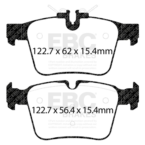 EBC DPX2215 product-specific pad shape illustration
