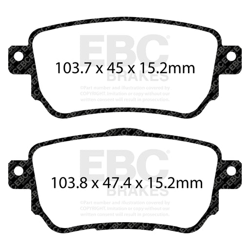 EBC DP42219R product-specific pad shape illustration