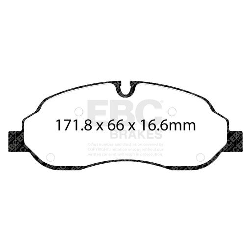 EBC DPX2221 product-specific pad shape illustration