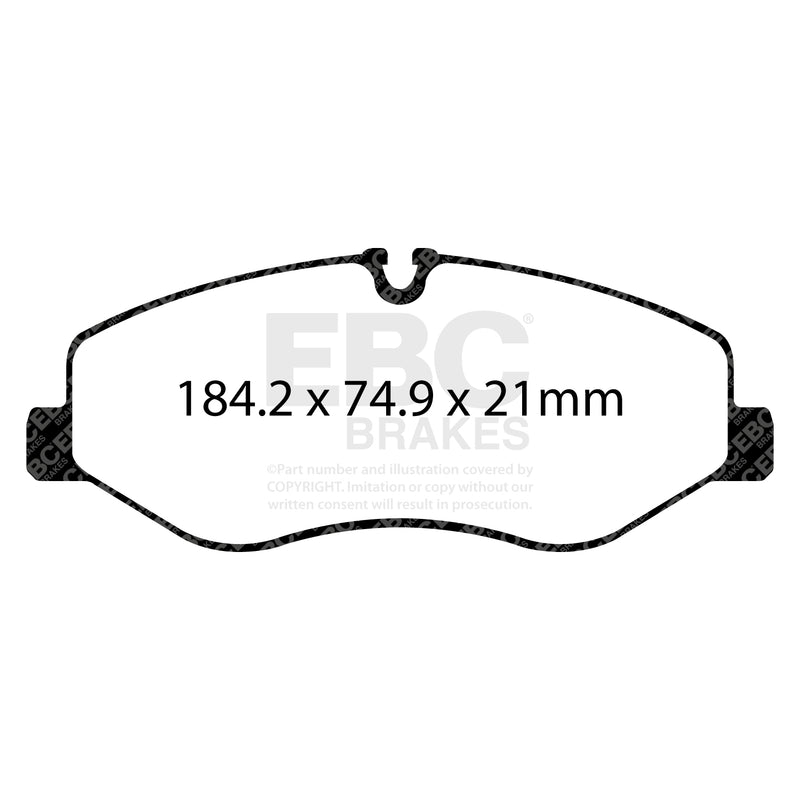 EBC DPX2223 product-specific pad shape illustration