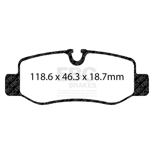 EBC DPX2224 product-specific pad shape illustration