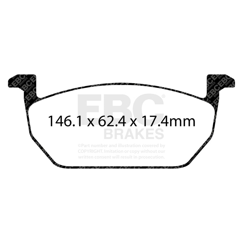 EBC DP22225 product-specific pad shape illustration