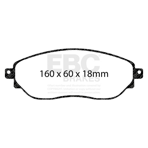 EBC DPX2226 product-specific pad shape illustration
