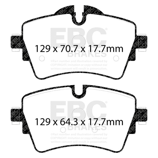 EBC DP22227 product-specific pad shape illustration
