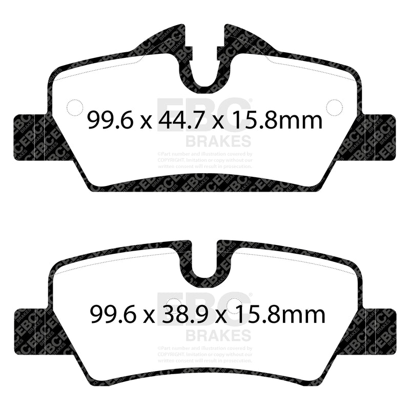 EBC DP22228 product-specific pad shape illustration