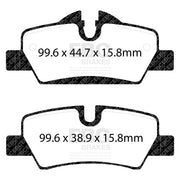 EBC DP42228R product-specific pad shape illustration