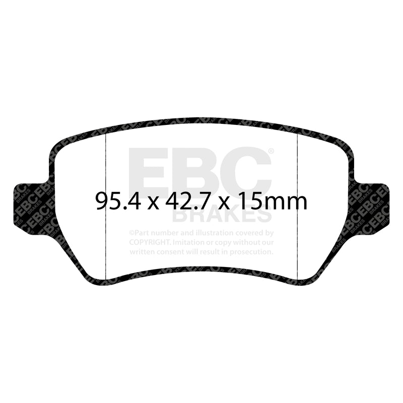 EBC DPX2233 product-specific pad shape illustration
