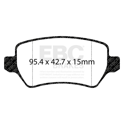 EBC DPX2233 product-specific pad shape illustration